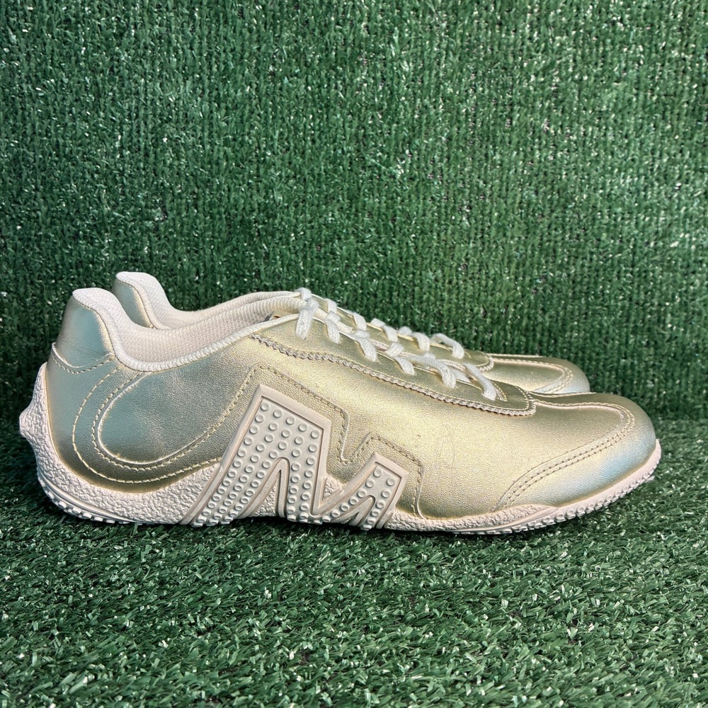 NEW Merrell Relay Fly Vent Metallic Leather Athleisure Sneakers Gold Womens 10.5
